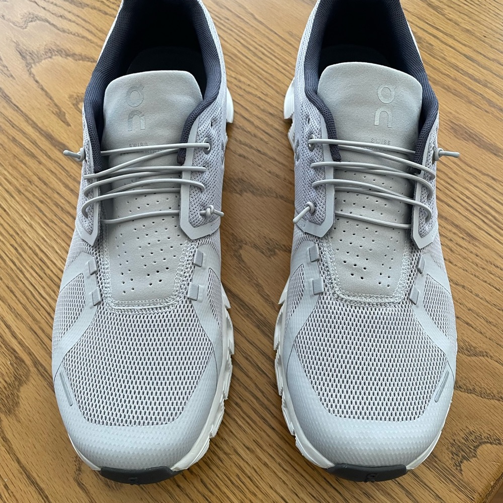 On Running Gray Athletic Shoes with Quick-Lace System